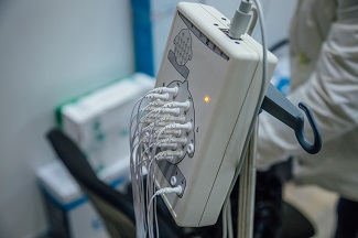 EEG electrodes are lead wires and connectors with a reusable cup on the end Reusable EEG Electrode Fabrication